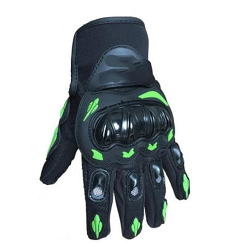 LSHIJI Motorradhandschuhe Motorräder Motorradhandschuhe Motocross Moto Equipment Handschuhe Herren und Damen Sporthandschuhe 3-farbig Motorrad Handschuhe(Green,XL) von LSHIJI