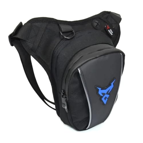 Motorrad Beintasche Motorrad-Beintasche mit tiefem Bein, Oberschenkelgurt, Hüfttasche, wasserdicht, Taktische Reisetasche for Handy/Geldbörse Motorrad Tasche Bein(Blue) von LSHIJI