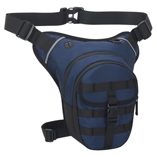 Motorrad Beintasche Motorrad Drop Bein Tasche Bein Seite Tasche wasserdichte Motorrad Reiten Brust Tasche for Wandern Klettern Angeln Motorrad Tasche Bein(Dark Blue) von LSHIJI