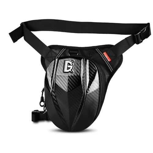 Motorrad Beintasche Racing Motorrad Drop Bein Tasche Wasserdicht Bike Fanny Pack Radfahren Oberschenkel Tasche Touring Hüfttasche Rucksack Schwarz Motorrad Tasche Bein von LSHIJI