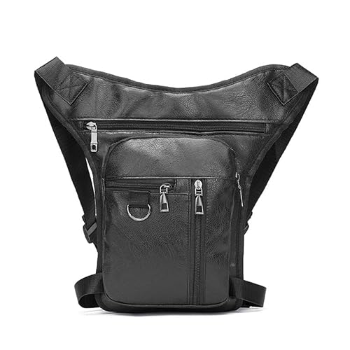 Motorrad Beintasche wasserdichte Motorrad-Hüfttasche, Beintasche, Motorrad-Gürteltasche, multifunktionale Taktische Reisetasche for Herren, Motorrad-Telefontasche Motorrad Tasche Bein(Noir) von LSHIJI