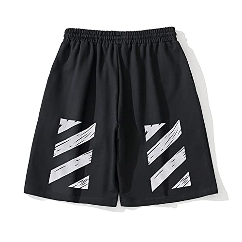 LSJTZ Strandhose, Sporthosen, schwarz, weiß, für Jungen geeignet,Schwarz,M von LSJTZ