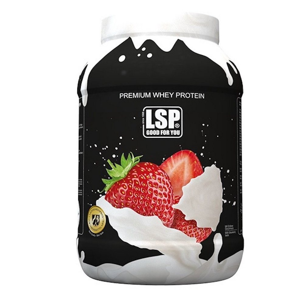 LSP Premium Whey Eiweiß (1.800g) - Protein, Sport, Shake, Erdbeere Pulver, 1 er Packung, Dose à 1,00 St. von LSP