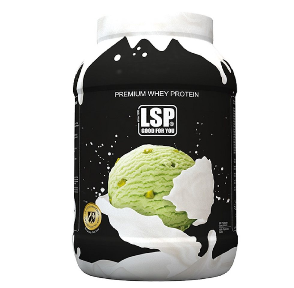 LSP Premium Whey Eiweiß (1.800g) Protein Sport Shake Pistazie Muskeln Pulver, 1 er Packung, Dose à 1,00 St. von LSP