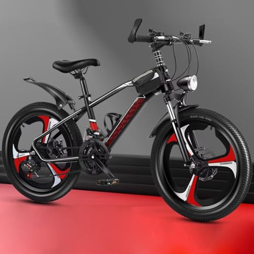 21-Gang-Hybridfahrräder für unterwegs, Mountainbikes mit stoßdämpfender Vorderradgabel, Pendlerfahrrad mit Scheinwerfer, Doppelscheibenbremsen, 3-Messer-Räder, Citybike mit verstellbarem Sattel von LSQXSS
