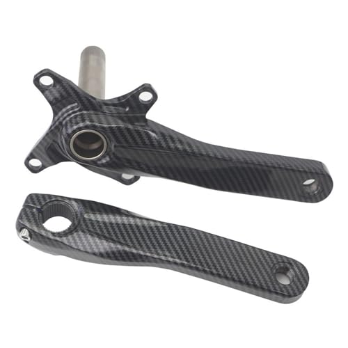 LSRRYD Mountainbike Hohle Integrierte Kurbelarme 170mm 104BCD Aluminiumlegierung Ummantelte Kurbeln Mit Carbon Muster MTB Kurbelgarnitur Umbauteile von LSRRYD