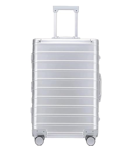 LSTSGAGH Gepäck Handgepäck Hartschalenkoffer mit Aluminiumrahmen und TSA-Schloss Kein Reißverschluss mit Spinner Leiserollen Koffer Aufgegebenes Gepäck von LSTSGAGH