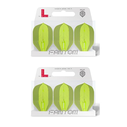 L-Style Dart Flights: L1 EZ Fantom Standard - Ultra Durable - für Soft Tip und Steel Tip Darts - Neon Gelb 2 Pack von LSTYLE