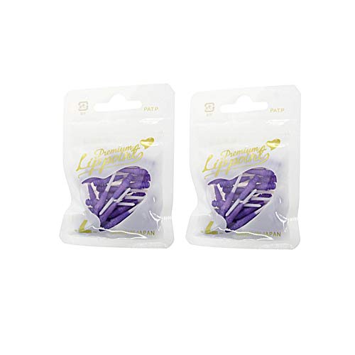 LSTYLE Dartspitzen: Premium Lippoint – Dartspitzen mit weicher Spitze – 2BA Gewinde – zweifarbig lila 2er-Pack von LSTYLE