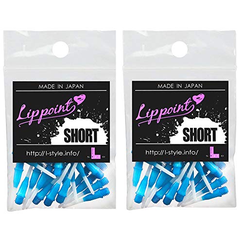 L-Style Kurze, zweifarbige Lippenstift-Tasche, extra stark und langlebig, 2 Stück, hellblau von LSTYLE