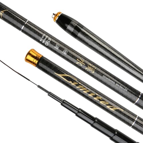 3.6M 4.5M 5.4M 6.30M 7.2M Telescopic Fishing Stream Rod Lake Hand Pole Carp Feeder Portable Fishing Tackle Freshwater Travel Rod(3.6M) von LSYHHXC