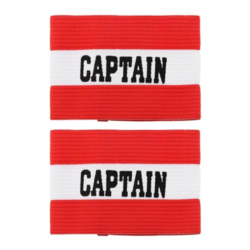LT Easiyl 2 Stück Kapitänsbinden Sportarmband 30 X 8,8 cm Nylon Elastische Armbinde für Fußball Basketball Fußball Mannschaftssport Sportausrüstung Zubehör, Rot Und Weiß LT Easiyl 2 Stück Kapitänsbinden Sportarmband 30 X 8,8 cm Nylon Elastische Armbinde für Fußball Basketball Fußball Mannschaftssport Sportausrüstung Zubehör, Rot Und Weiß von LT Easiyl