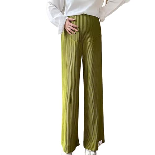 Damen-Umstandshose, leger, hohe Taille, weites Bein, Schwangere, Yogahose, lockere Übergröße, Umstandshose, Loungewear, Palazzo Loungewear, Palazzo Loungehose (Grün, L) von LTHTX