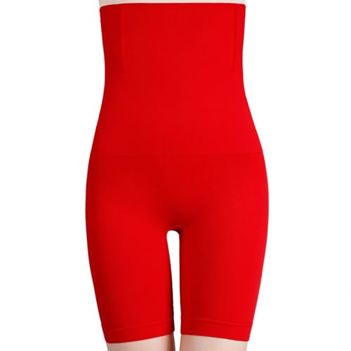 Hose mit hoher Taille, Bauchkontrolle, atmungsaktiv, Bauch- und Hüftstraffung, hohe Taille, formend, Po-Heben, Schlankheitshose (Rot, Größe M) von LTHTX