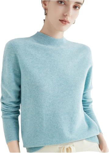 Damen Leichter Wollpullover, Damen Langarm Wollpullover Leichter Mockneck Pullover für Frauen Winter Tops Damen Leichter Wollpullover, Damen Langarm Wollpullover Leichter Mockneck Pullover für Frauen Winter Tops von LTHTX