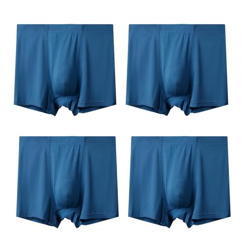 LTHTX 4 Pack Boxershorts Herren Übergröße 8xl-13xL,Weiche Bequeme Unterhosen Übergröße Männer Perfekte Passform Unterwäsche Keine Einschnürungen (Blau,10XL) von LTHTX