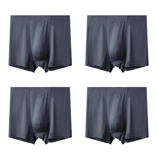 LTHTX 4 Pack Boxershorts Herren Übergröße 8xl-13xL,Weiche Bequeme Unterhosen Übergröße Männer Perfekte Passform Unterwäsche Keine Einschnürungen (Dark Gray,11XL) von LTHTX