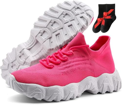 LTHTX Simplysnug Schuhe 2024 Sneaker Damen Schuhe, Leichte Sportschuhe Laufschuhe Turnschuhe für Damen Tennis Fitness Jogging (Pink B,36 EU) von LTHTX