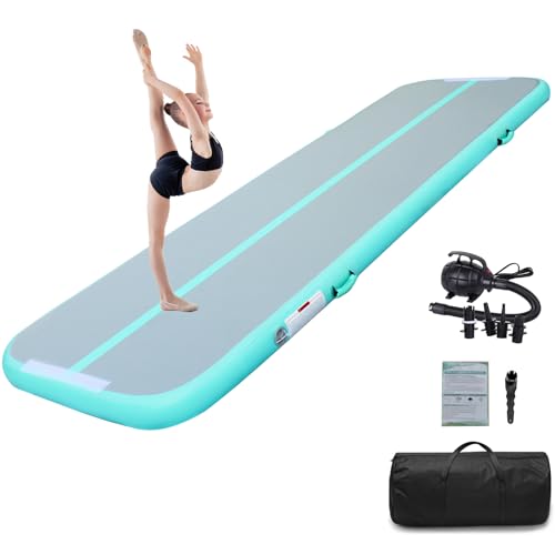 Air Matte Track, Gymnastikmatte 3/4/5/6m Turnmatte Aufblasbar Tumbling Matten mit Pumpe Trainingsmatte Fitnessmatte Yogamatte für Zuhause Outdoor von LUBAKED