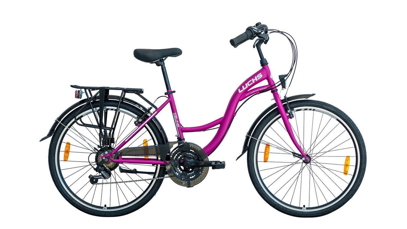 LUCHS Cityrad 26 Zoll Luchs Feline Citybike Damenrad 21-Gang Shimano Tourney Rad, 21 Gang, Kettenschaltung, 21-G Shimano, ab 150cm, RH46cm, StVZO-Licht, hochwertige Lackierung LUCHS Cityrad 26 Zoll Luchs Feline Citybike Damenrad 21-Gang Shimano Tourney Rad, 21 Gang, Kettenschaltung, 21-G Shimano, ab 150cm, RH46cm, StVZO-Licht, hochwertige Lackierung von LUCHS