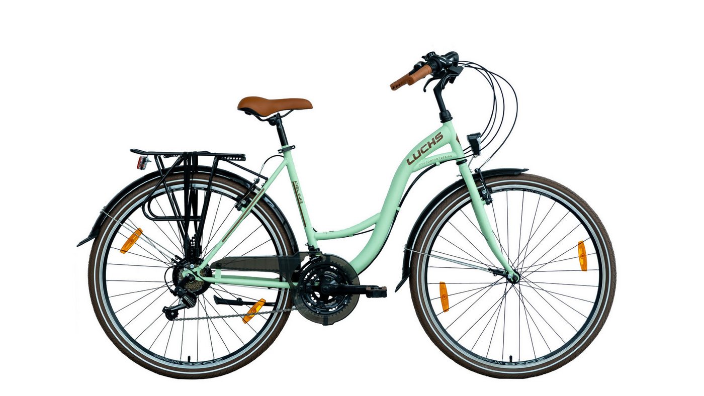 LUCHS Cityrad 28" Zoll Luchs Feline Citybike Damenrad 21-Gang Shimano Cityrad, Kettenschaltung, 21-G Shimano, ab 165cm, RH50cm, StVZO-Licht, hochwertige Lackierung LUCHS Cityrad 28" Zoll Luchs Feline Citybike Damenrad 21-Gang Shimano Cityrad, Kettenschaltung, 21-G Shimano, ab 165cm, RH50cm, StVZO-Licht, hochwertige Lackierung von LUCHS
