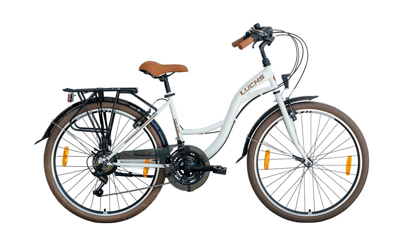 LUCHS Cityrad Cityrad 28 Zoll Luchs Feline Citybike Damenrad 21-Gang Shimano Tourney, 21 Gang, Kettenschaltung, 21-G Shimano, ab 165cm, RH50cm, StVZO-Licht, hochwertige Lackierung LUCHS Cityrad Cityrad 28 Zoll Luchs Feline Citybike Damenrad 21-Gang Shimano Tourney, 21 Gang, Kettenschaltung, 21-G Shimano, ab 165cm, RH50cm, StVZO-Licht, hochwertige Lackierung von LUCHS