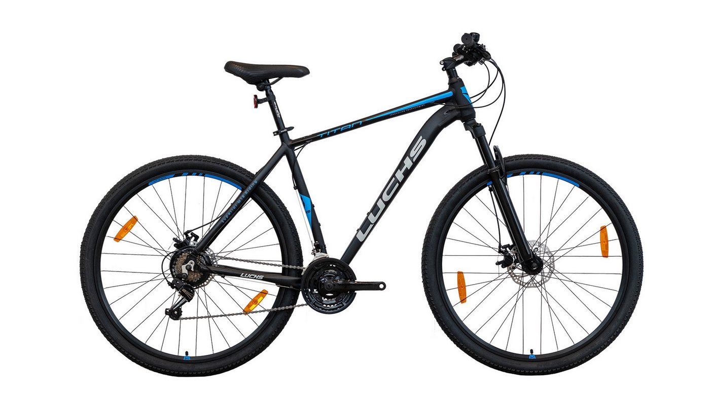 LUCHS Mountainbike LUCHS "TITAN" 27,5 Zoll Hardtail ALU MTB Fahrrad 21-Gang Shimano, 21 Gang SHIMANO, 21 Gang Shimano, 46cm Rahmenhöhe, ALU Rahmen Schwarz/Blau LUCHS Mountainbike LUCHS "TITAN" 27,5 Zoll Hardtail ALU MTB Fahrrad 21-Gang Shimano, 21 Gang SHIMANO, 21 Gang Shimano, 46cm Rahmenhöhe, ALU Rahmen Schwarz/Blau von LUCHS