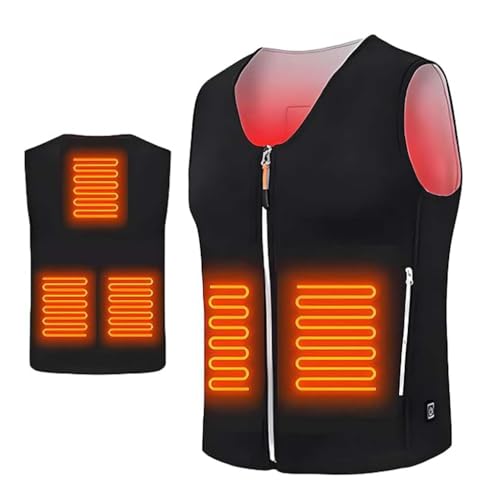 LUCKKY Cozybod Heated Vest, Beheizte Weste Damen Herren, Unisex Wärmende Beheizte Weste USB Lade Heizweste, 5 Heizzonen 3 einstellbare Wärmestufe, Winterweste Beheizbare Jacke (M) von LUCKKY