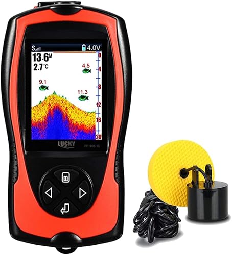 LUCKY Kabelgebundenes Tragbares Sonar Tragbarer Fischfinder zum Angeln Farbmonitor zum Eisfischen Fischfinder für Angelkajakboote LUCKY Kabelgebundenes Tragbares Sonar Tragbarer Fischfinder zum Angeln Farbmonitor zum Eisfischen Fischfinder für Angelkajakboote von LUCKY