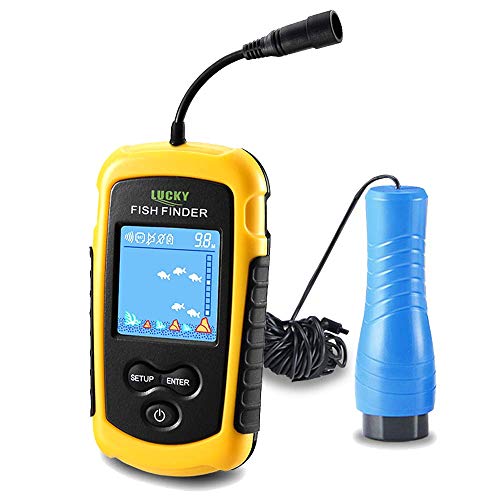 LUCKY Tragbarer Fischfinder Fischdetektor Gerät Hand-Tiefenmesser für Boot Kajak Kanu Ponton Jon Boot Jet Ski Float Tubes Fischfinder für EIS Angeln Brandung Angeln Geschenke für Männer LUCKY Tragbarer Fischfinder Fischdetektor Gerät Hand-Tiefenmesser für Boot Kajak Kanu Ponton Jon Boot Jet Ski Float Tubes Fischfinder für EIS Angeln Brandung Angeln Geschenke für Männer von LUCKY