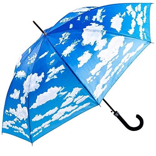 LUCKYWEATHER Regenschirm Stockschirm Damen/Herren Motiv Wolken Auf-Automatik I Stockregenschirm groß und stabil sowie hochwertig verarbeitet I Regenschirme mit UV-Schutz von LUCKYWEATHER NOT JUST ANY OTHER DAY