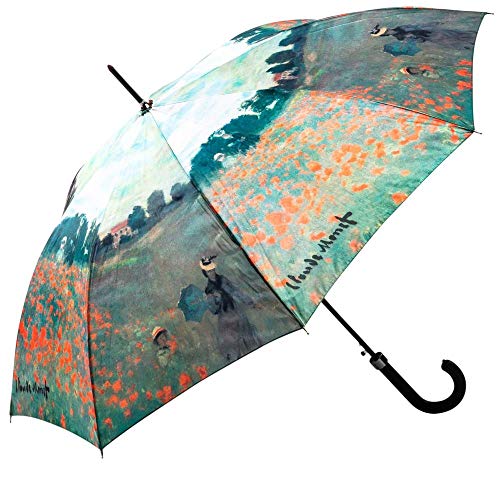 LUCKYWEATHER Regenschirm Stockschirm Damen Motiv Mohnblumenfeld Auf-Automatik I Stockregenschirm groß und stabil sowie hochwertig verarbeitet I Regenschirme mit UV-Schutz von LUCKYWEATHER NOT JUST ANY OTHER DAY