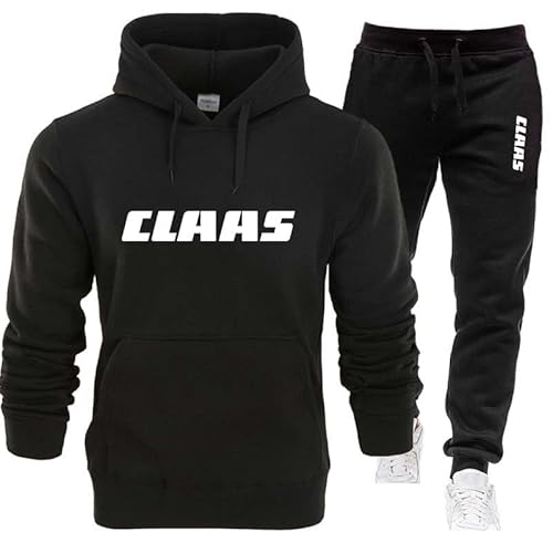 LUFPOTH Herren Trainingsanzug CL_AAS 2-Teilig Set Sweatshirt + Jogginghose Jogginganzug Kapuzenpullover Trainingshose Sportanzug Freizeitanzug Fußball Sporthose Für Gym Hausanzug Unisex,3XL,Black von LUFPOTH