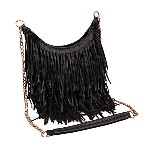 LUI SUI Damen handgefertigte Leder Franse Quaste Crossbody Hobo Schultertasche Umhängetaschen LUI SUI Damen handgefertigte Leder Franse Quaste Crossbody Hobo Schultertasche Umhängetaschen von LUI SUI