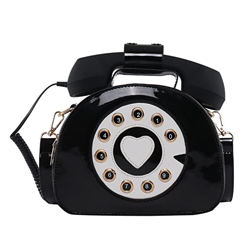LUI SUI Frauen Telefon geformte Handtasche Geldbörsen Mädchen Retro Telefon Top Griff Umhängetaschen Crossbody Totes LUI SUI Frauen Telefon geformte Handtasche Geldbörsen Mädchen Retro Telefon Top Griff Umhängetaschen Crossbody Totes von LUI SUI