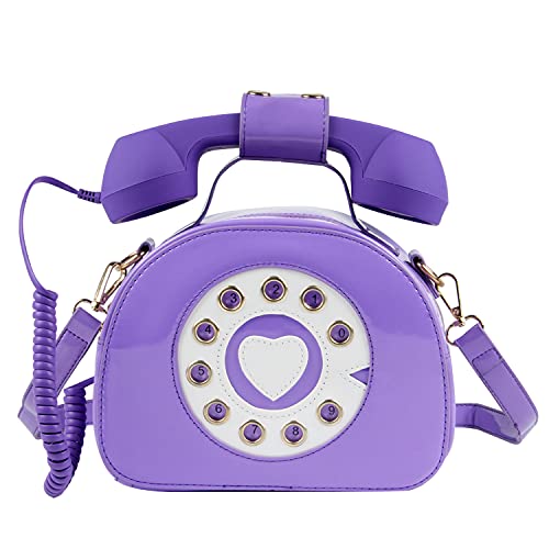 LUI SUI Frauen Telefon geformte Handtasche Geldbörsen Mädchen Retro Telefon Top Griff Umhängetaschen Crossbody Totes LUI SUI Frauen Telefon geformte Handtasche Geldbörsen Mädchen Retro Telefon Top Griff Umhängetaschen Crossbody Totes von LUI SUI