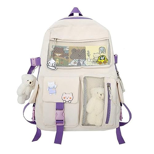 LUI SUI Kawaii Rucksack mit Kawaii Pin Nettes Zubehör Kawaii Mädchen Rucksack Netter Rucksack Netter ästhetischer Rucksack für Schule LUI SUI Kawaii Rucksack mit Kawaii Pin Nettes Zubehör Kawaii Mädchen Rucksack Netter Rucksack Netter ästhetischer Rucksack für Schule von LUI SUI