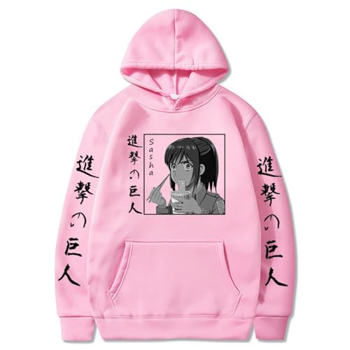 LULIMED Anime Angriff Auf Titan Hoodies Männer Hanji Zoe Print Langarm Sweatshirts Tops Harajuku Lose Casual Pullover Streetwear Unisex-color01||XS von LULIMED