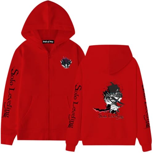 LULIMED Solo Level Täglicher Anime Reißverschluss Hoodie Für Paare, Lässige Mode Hoodie, Reißverschluss Hoodie, Essentieller Hoodie-color01||L von LULIMED