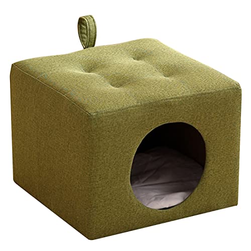 LULUMAIC Cat Cube Condo, tragbares Haustierhaus, Ottomane, Schlafzimmer, Spielzimmer, Kinderzimmer, kleines Hundebett, geeignet für Katzen mit einem Gewicht von weniger als 7,5 kg (Stil: Stil 1) von LULUMAIC