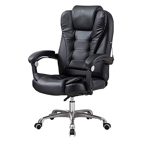 LULUMAIC Ergonomischer Bürostuhl, Leder-Bürostuhl, Executive Home Office, ergonomischer Computertisch, Drehstuhl mit Verstellbarer Höhe, Arbeitsstuhl mit Neigungsfunktion, kann angehoben und um 360 von LULUMAIC