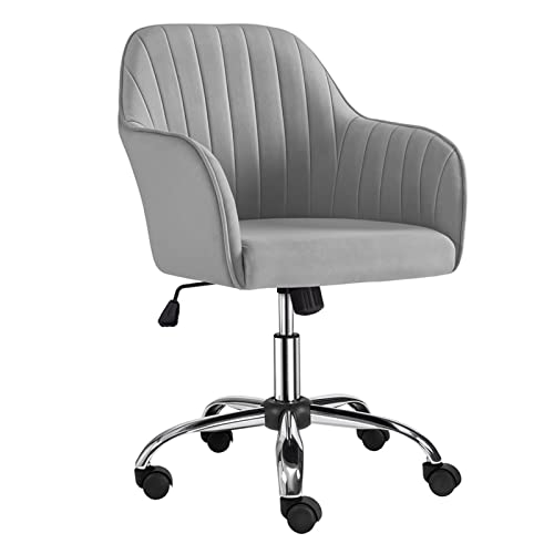 LULUMAIC Ergonomischer Bürostuhl, Schreibtisch-Bürostuhl für das Heimbüro, hellgraue Konferenzstühle von LULUMAIC