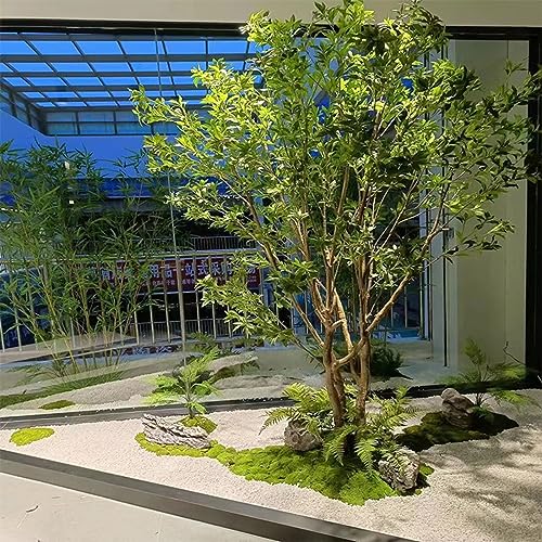 LULUMAIC Heimdekoration, künstliche Pflanze, Glockenbaum, künstlicher Baum, grüner Boden, Bonsai für Büro, Haus, Bauernhaus, Wohnzimmer, Heimdekoration, H 1 m von LULUMAIC