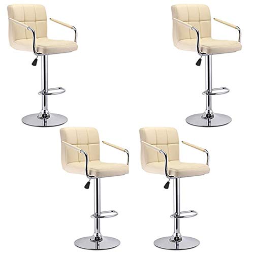 LULUMAIC Hocker 2/4/6 x Barstuhl 360° drehbar höhenverstellbar für Bar, Büro, Küche (4 Stück) von LULUMAIC