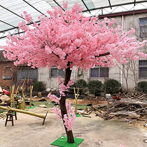 LULUMAIC Künstlicher Kirschbaum 1,8 x 1 m/5,9 x 3,2 Fuß, gefälschte Sakura-Blume, künstliche Pflanze für drinnen und draußen, Zuhause, Büro, Hochzeit, Party, Dekoration, 2,5 x 2,5 m/8,2 x 8,2 Fuß von LULUMAIC