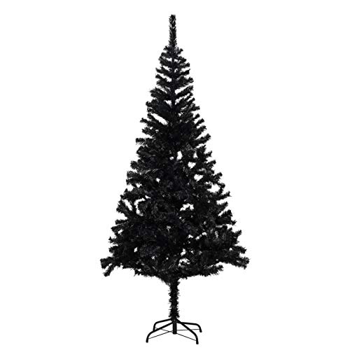 LULUMAIC Künstlicher Weihnachtsbaum, Pop-up-Weihnachtskiefer mit Ständer und dicken Zweigen, schlanker Weihnachtsbaum für die Weihnachtsdekoration im Innen- und Außenbereich, Rot, 150 cm, PVC, modisch von LULUMAIC