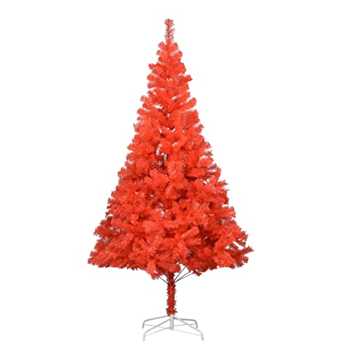 LULUMAIC Künstlicher Weihnachtsbaum, Pop-up-Weihnachtskiefer mit Ständer und dicken Zweigen, schlanker Weihnachtsbaum für die Weihnachtsdekoration im Innen- und Außenbereich, grün, 210 cm, PVC, von LULUMAIC