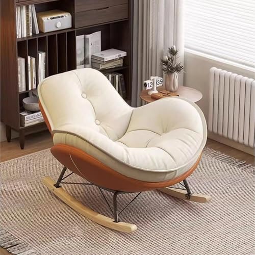 LULUMAIC Liegestuhl Glider Schaukelstuhl, Wohnzimmer-Akzentstuhl, Sessel mit hoher Rückenlehne, gepolsterter Sitz, Chaiselongue-Stühle für das Arbeitszimmer im Home Office, einfach zu montieren von LULUMAIC