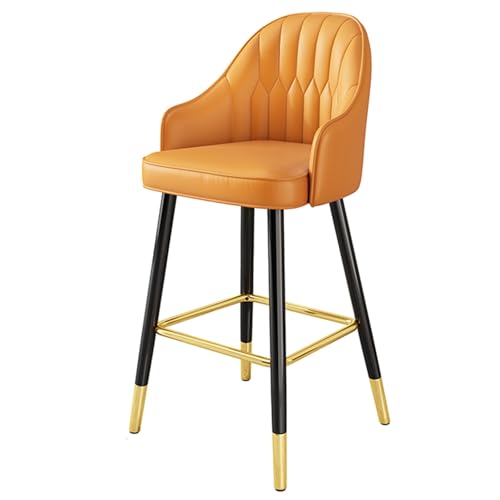 LULUMAIC Luxus Barhocker Barstools Kunstleder weiches Kissen hohe Rückenschalterschalter, Frühstücksbarstühle für Küche Esszimmerlasten 300 Pfund von LULUMAIC