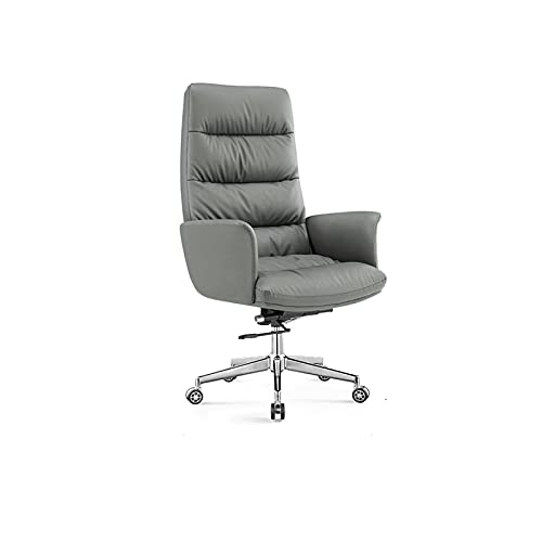 LULUMAIC Manager-Chefsessel, ergonomischer Stuhl, Bürostuhl, multifunktionaler Drehstuhl, Heimbüro, ergonomischer Design-Hebestuhl, Chefsessel aus Leder von LULUMAIC